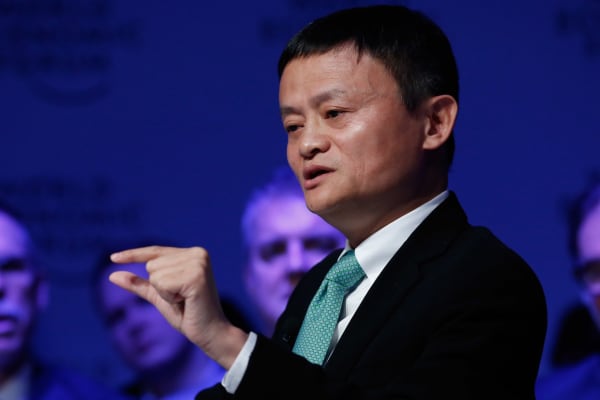Jack Ma, Chairman of Alibaba Group at the World Economic Forum in Davos, Switzerland. 